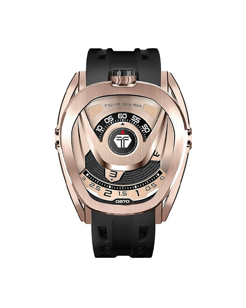 Tsar Bomba Reactor Series Automatic Watch + Bezel Set | Futuristic Multi-Dial Time Display | Asymmetrical Case