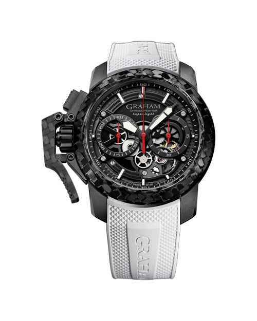 CHRONOFIGHTER SUPERLIGHT CARBON SKELETON BLACK (WHITE RUBBER)