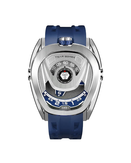 Tsar Bomba Reactor Series Automatic Watch + Bezel Set | Futuristic Multi-Dial Time Display | Asymmetrical Case