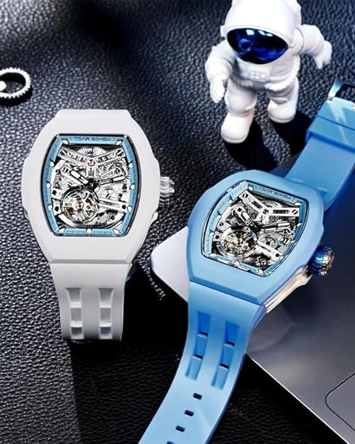 Tsar Bomba Atomic Series Automatic Watch + Bezel + Crown + Strap Set | Tonneau Case