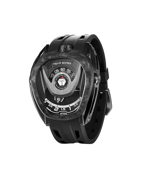 Tsar Bomba Reactor Series Automatic Watch + Bezel Set | Futuristic Multi-Dial Time Display | Asymmetrical Case