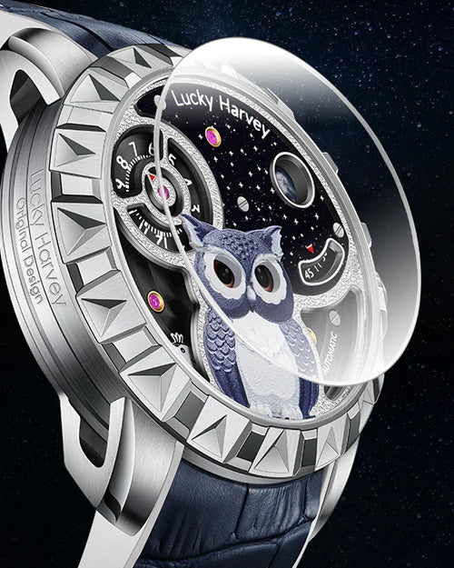 Fun Series Rose Gold Owl Automatic Watch