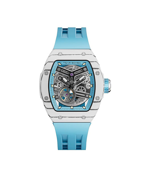 Tsar Bomba Atomic Series Automatic Watch + Bezel + Crown + Strap Set | Tonneau Case