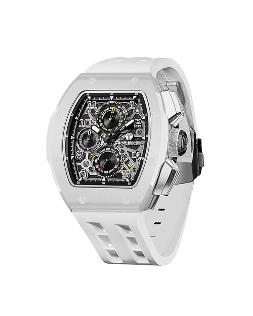 Tsar Bomba Atomic Series Watch + Bezel + Crown Set | Tonneau Case | TB8214Q.1_1C-01WH