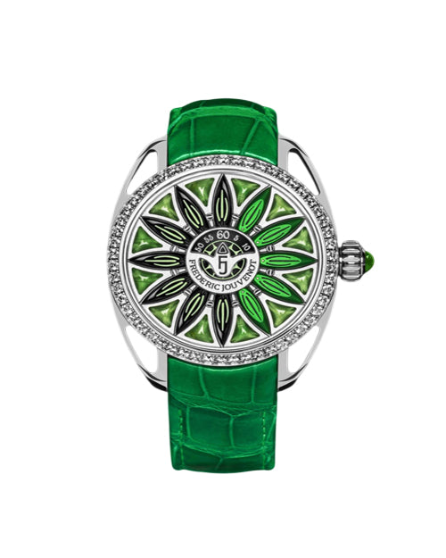 SURYA WHITE GOLD GREEN TSAVORITE