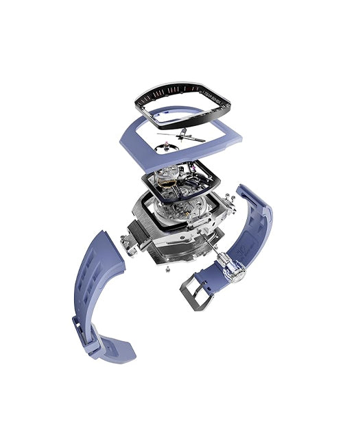 Tsar Bomba Atomic Series Automatic Watch + Bezel + Crown + Strap Set | Tonneau Case