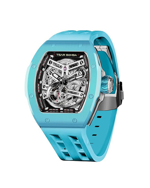 Tsar Bomba Atomic Series Automatic Watch + Bezel + Crown + Strap Set | Tonneau Case