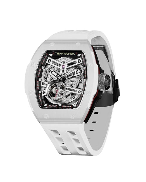 Tsar Bomba Atomic Series Automatic Watch + Bezel + Crown + Strap Set | Tonneau Case
