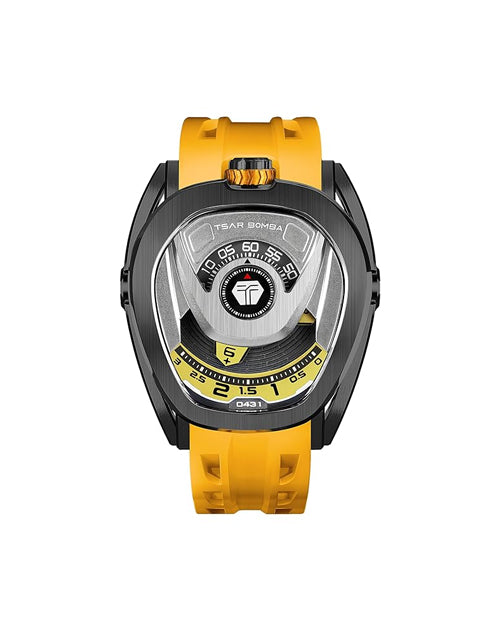 Tsar Bomba Reactor Series Automatic Watch + Bezel Set | Futuristic Multi-Dial Time Display | Asymmetrical Case