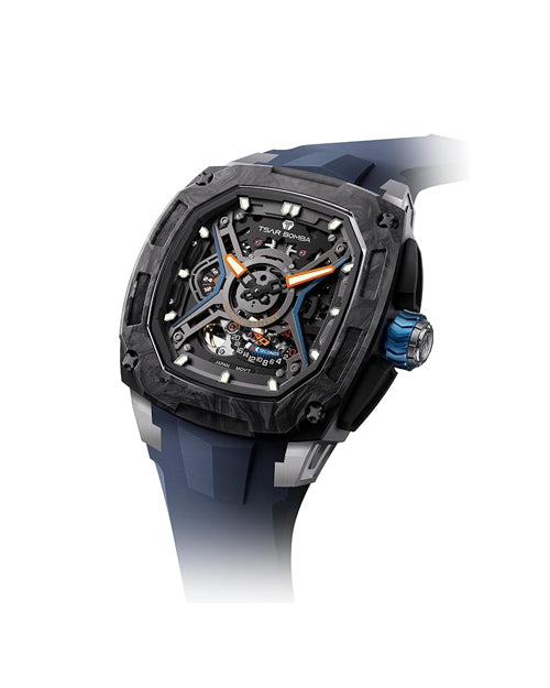 Tsar Bomba Dark Matter Series | Skeleton Dial | Carbon Fiber Case | 42 Hour Power Reserve Automatic Watch for Men - TB8605