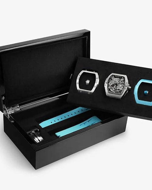 Tsar Bomba Atomic Series Automatic Watch + Bezel + Crown + Strap Set | Tonneau Case