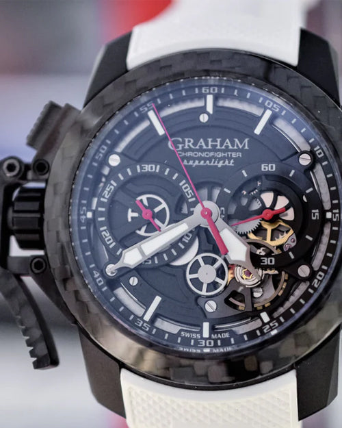 CHRONOFIGHTER SUPERLIGHT CARBON SKELETON BLACK (WHITE RUBBER)