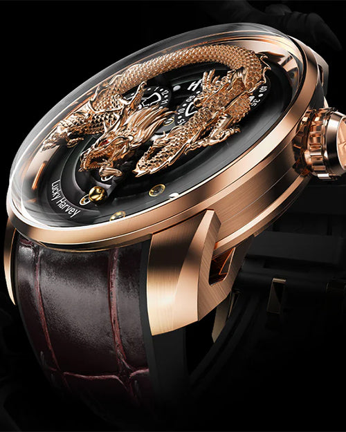 Craftsmanship Series Rose Gold Dragon Automatic Watch