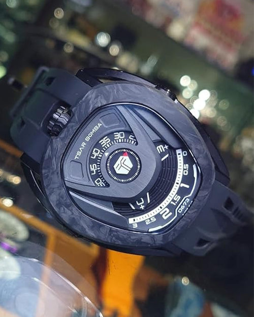 Tsar Bomba Reactor Series Automatic Watch + Bezel Set | Futuristic Multi-Dial Time Display | Asymmetrical Case
