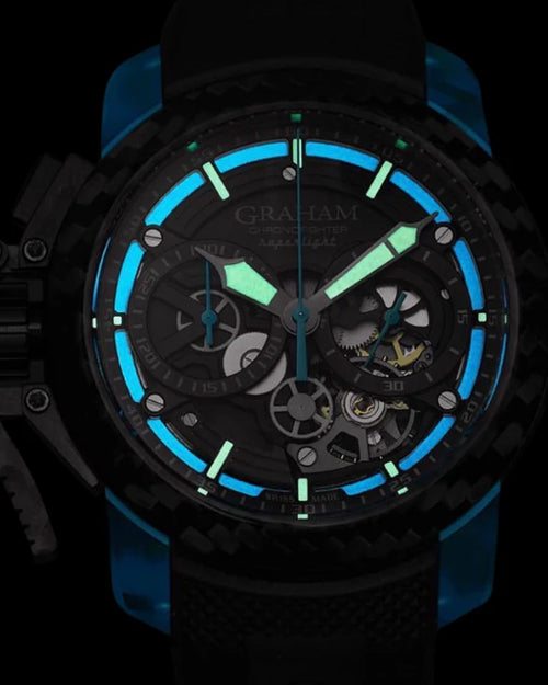 CHRONOFIGHTER SUPERLIGHT CARBON SKELETON - TRANSLUCENT BLUE