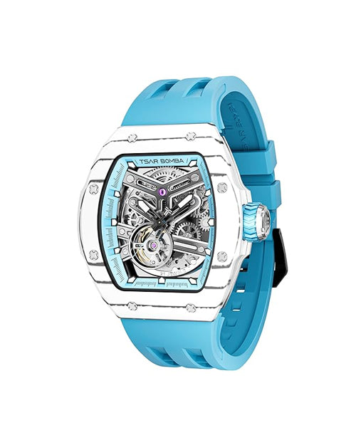 Tsar Bomba Atomic Series Automatic Watch + Bezel + Crown + Strap Set | Tonneau Case