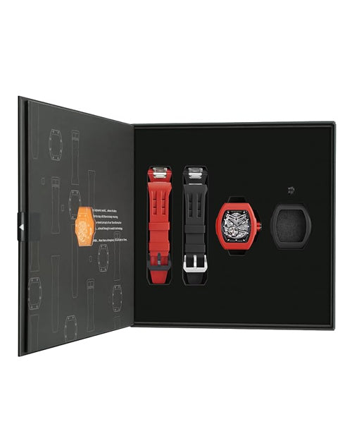 Tsar Bomba Atomic Series Automatic Watch + Bezel + Crown + Strap Set | Tonneau Case