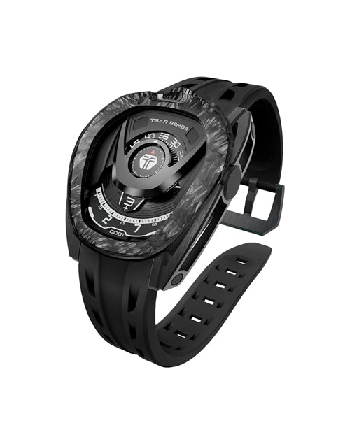 Tsar Bomba Reactor Series Automatic Watch + Bezel Set | Futuristic Multi-Dial Time Display | Asymmetrical Case