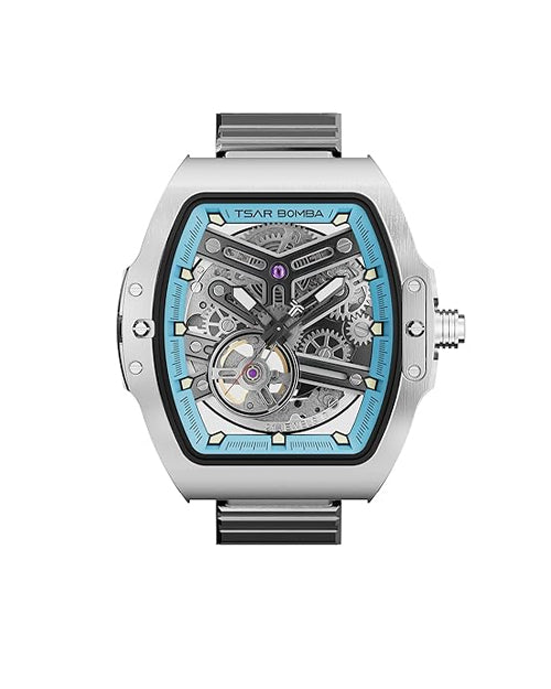 Tsar Bomba Atomic Series Automatic Watch + Bezel + Crown + Strap Set | Tonneau Case