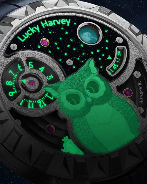 Fun Series Rose Gold Owl Automatic Watch